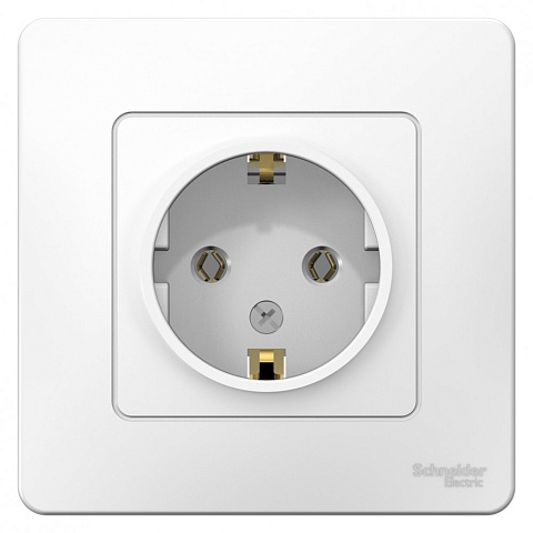 Systeme Electric Blanca внутр Бел Розетка с/з без шторок, 16А, 250В