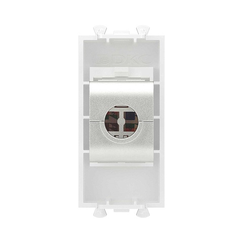 DKC Компьютерная розетка RJ-45 без шторки модульная, кат.5е экранированная, "Avanti", "Белое облако", 1 модуль
