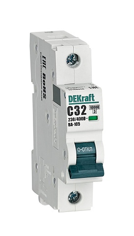 Dekraft Автоматический выключатель ВА105-1P-032A-C