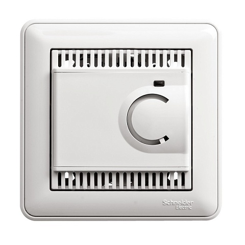 Systeme Electric Wessen 59 Бел Регулятор теплого пола с датчиком +5 до +50°C, 10А (в сборе, с рамкой)