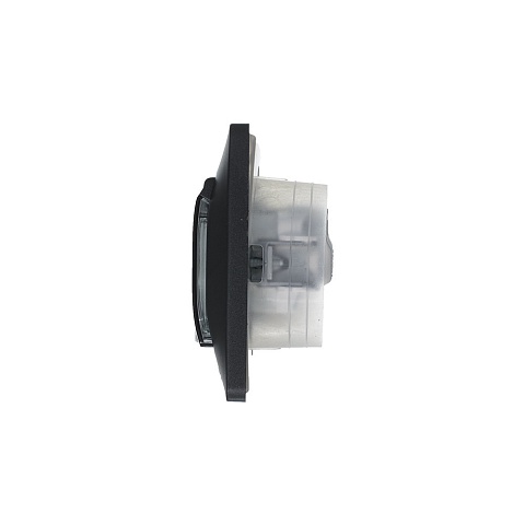 Systeme Electric Glossa Антрацит Розетка с/з со шторками с крышкой, 16А, IP44 (в сборе)