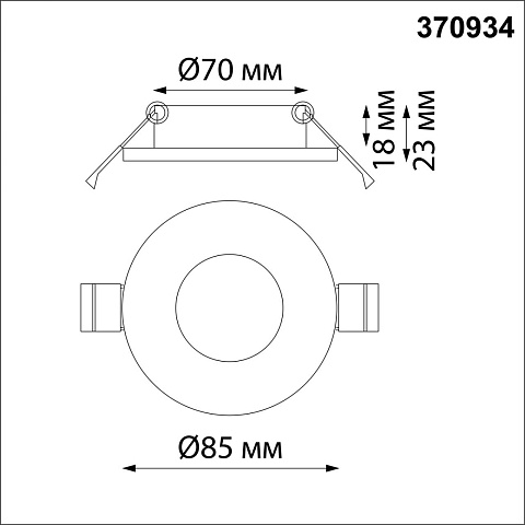 Novotech 370934 SPOT NT22 белый Светильник встраиваемый влагозащищенный IP44 GU10 50W 220V AQUA