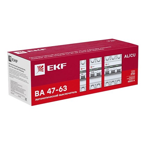 EKF PROxima ВА 47-63 Автоматический выключатель  (С) 2P 20А 4,5kA