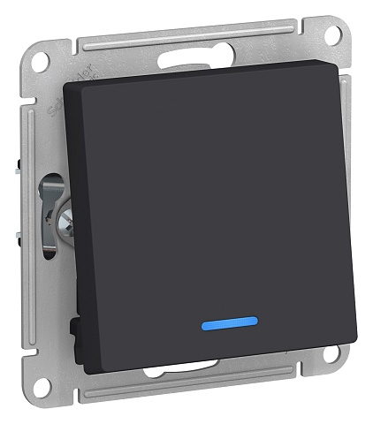 Systeme Electric AtlasDesign Карбон Переключатель 1-клавишный с подсветкой, сх.6а, 10АХ, механизм