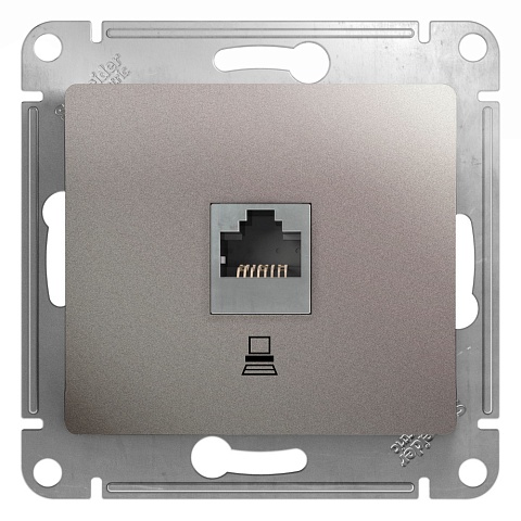 Systeme Electric Glossa Платина Розетка компьютерная RJ45 кат.5E