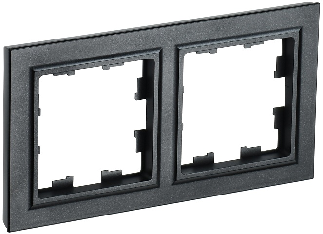 IEK BRITE BASE Черный Рамка 2-м РУ-2-БрЧ