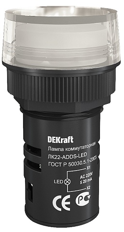 Dekraft Лампа комм. ADDS D22 белый LED 220В ЛK-22