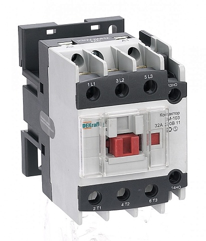 Dekraft Контактор 32А 110В АС3 1НО+1НЗ КМ-103