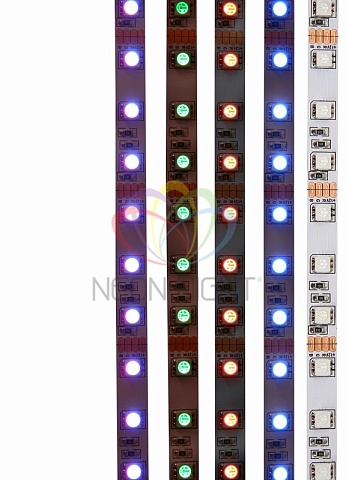 LED лента открытая, 10мм, IP23, SMD 5050, 60 LED/m, 12V, RGB Rexant