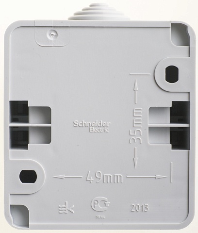 Systeme Electric Этюд наруж Серый Выключатель 1-клавишный с подсветкой IP44