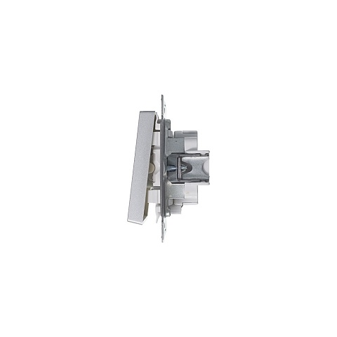 Systeme Electric AtlasDesign Алюминий Выключатель 1-клавишный с подсветкой, сх.1а, 10АХ, механизм