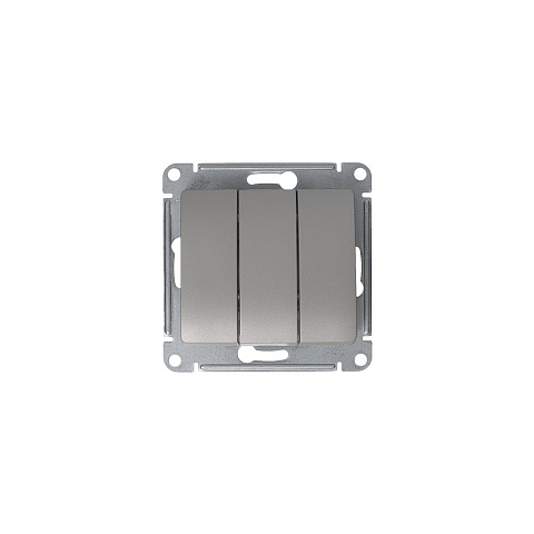Systeme Electric Glossa Платина Выключатель 3-клавишный, сх.3, 10AX