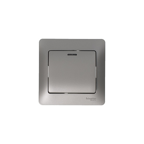 Systeme Electric Glossa Платина Выключатель 1-клавишный с подсветкой, сх.1а, 10AX