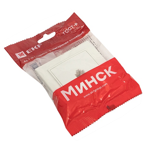 EKF Basic Минск Белый Розетка RJ-45, СП