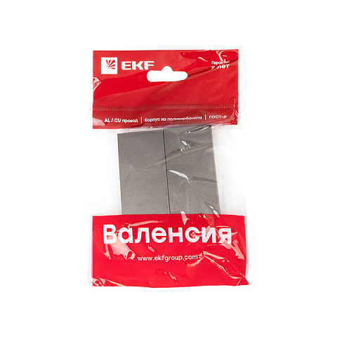EKF PROxima Валенсия лицевая панель выключателя 2-кл. 10А графит