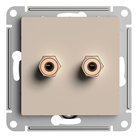 Systeme Electric AtlasDesign Песочный Аудиорозетка двойная