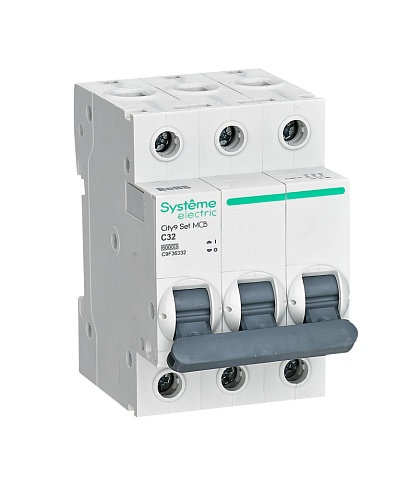 Systeme Electric City9 Set Автоматический выключатель (АВ) С 32А 3P 6kA 400В