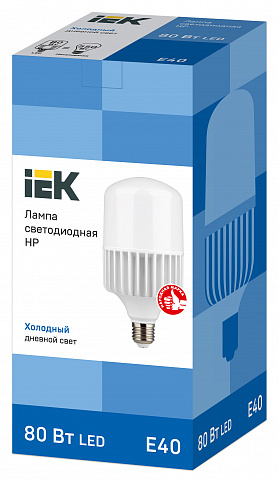 IEK Лампа светодиодная (LED) d136мм E40 80Вт 230В матовая холодная дневного света 6500К