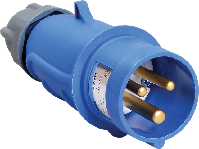 IEK Вилка переносная ССИ-013 16А-6ч/200-250В 2Р+РЕ IP44 MAGNUM