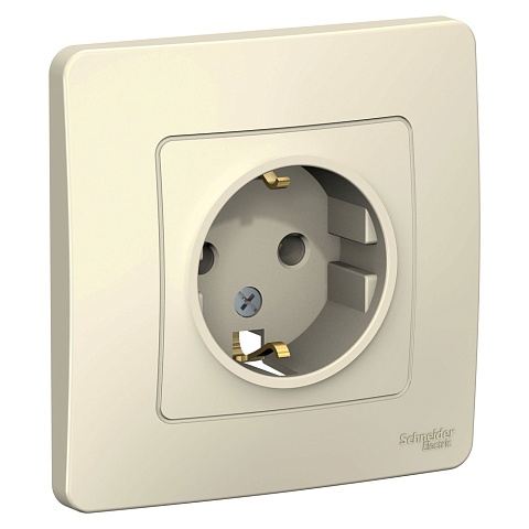 Systeme Electric Blanca внутр Молочная Розетка с/з без шторок, 16А, 250В
