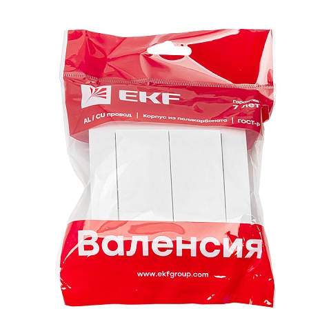 EKF PROxima Валенсия выключатель 2-кл. 10А белый