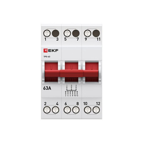 EKF PROxima Трехпозиционный переключатель ТПС-63 3P 63А