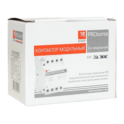 EKF PROxima Контактор модульный КМ 20А 3NО+NC (3 мод.)