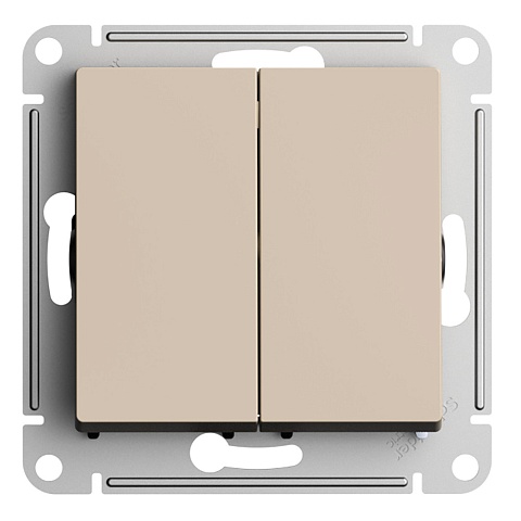 Systeme Electric AtlasDesign Песочный Переключатель 2-клавишный, сх.6/2, 10АХ, механизм