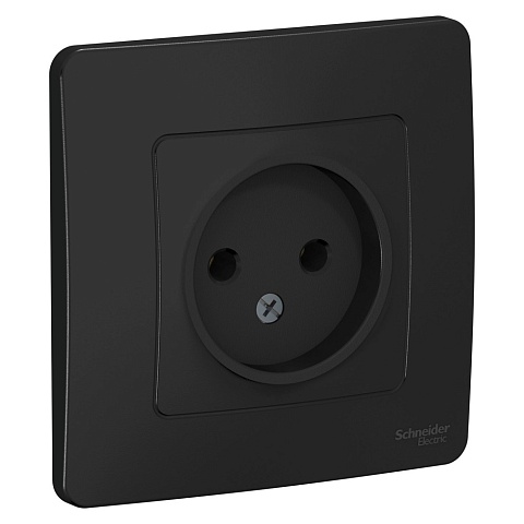 Systeme Electric Blanca внутр Антрацит Розетка б/з без шторок 16А, 250В