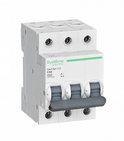 Systeme Electric City9 Set Автоматический выключатель (АВ) С 63А 3P 4.5kA 400В