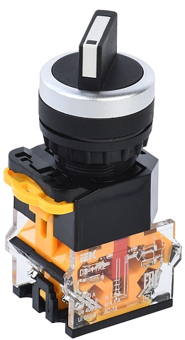 IEK Переключатель D8-11X2 2 полож. 1NO+1NC черный