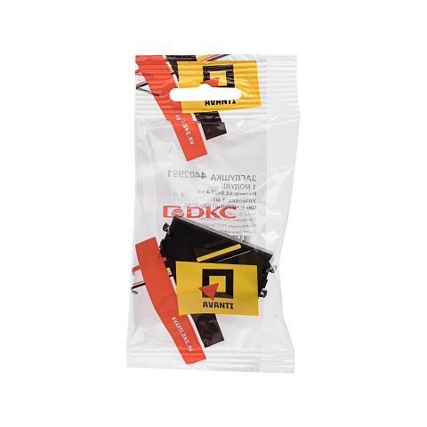 DKC Заглушка модульная, "Avanti", "Черный квадрат", 1 модуль