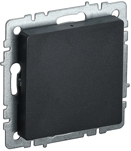 IEK BRITE BASE Черный Заглушка c суппортом МЗ10-БрЧ