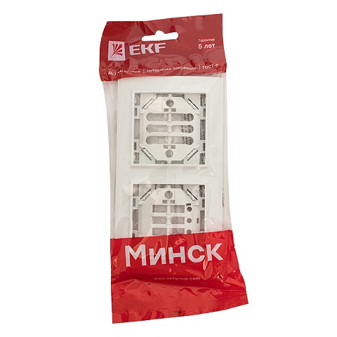 EKF Basic Минск Белый Рамка 2-ая горизонтальная