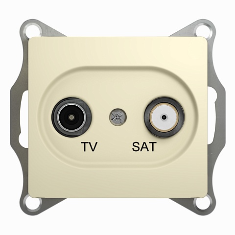 Systeme Electric Glossa Беж Розетка TV-SAT проходная 4DB