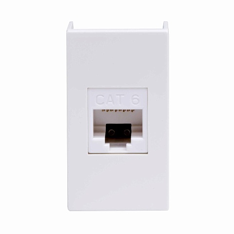 DKC Ком.роз. RJ45 кат.6, 8P8C, Viva, белая, 1мод