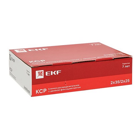 EKF PROxima Клемма распределительная КСР с двойным винтом 2x35/2x25 серая