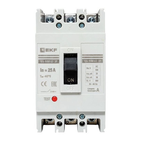 EKF PROxima Автоматический выключатель ВА-99М 63/25А 3P 25кА