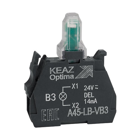КЭАЗ Световой блок OptiSignal D22 A45-LB-VB3 зеленый 24VACDC ZBVB3