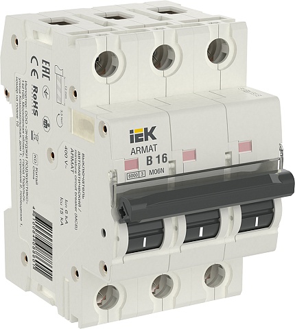 IEK ARMAT Автоматический выключатель M06N 3P B 16А