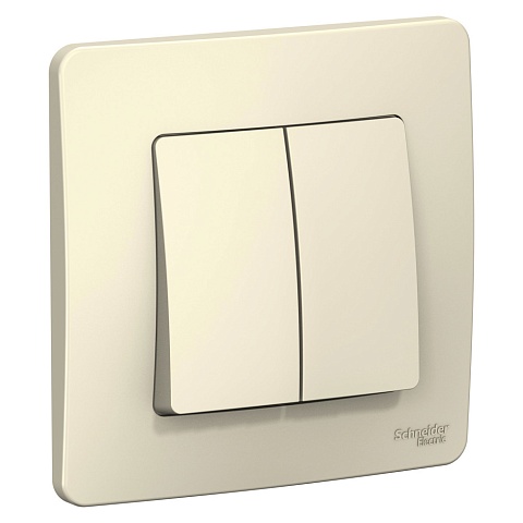 Systeme Electric Blanca внутр Молочный Выключатель 2-клавишный 6А, 250В