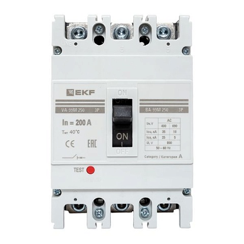 EKF PROxima Автоматический выключатель ВА-99М 250/200А 3P 35кА