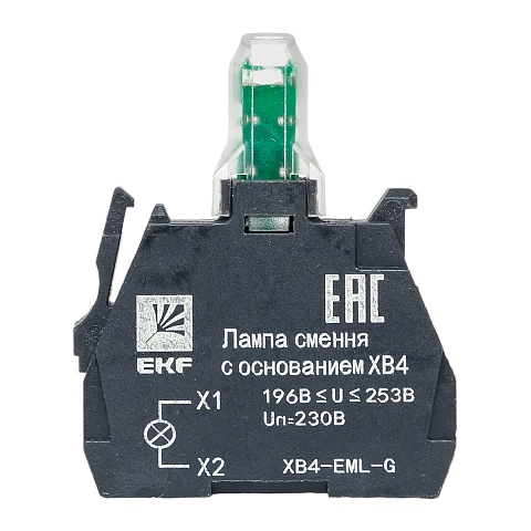 EKF PROxima Лампа сменная c основанием XB4 зеленая 230В