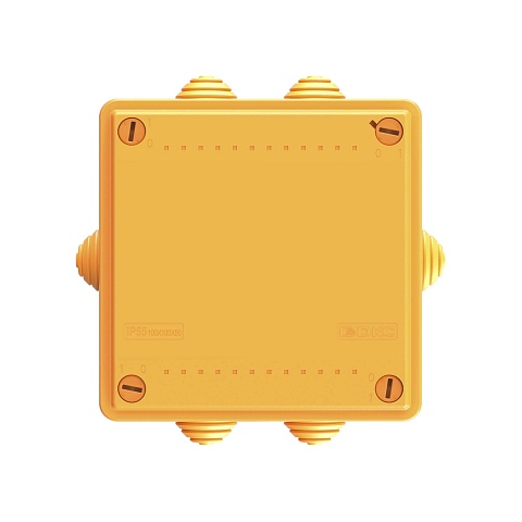 DKC Коробка пластиковая FS с кабельными вводами и клеммниками, IP55, 100х100х50 мм, 4р, 450V, 6A, 4 мм2