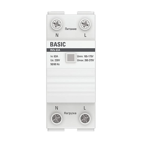 EKF Basic Реле напряжения (сквозное подкл.) RVb-63A