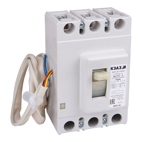 КЭАЗ Выключатель автоматический ВА04-36-341810-63А-500-690AC-НР230AC/220DC-УХЛ3