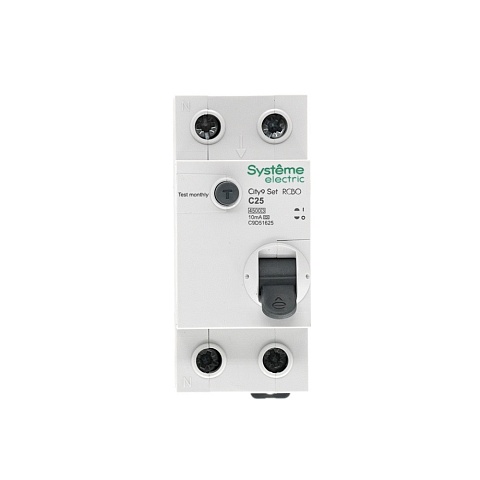 Systeme Electric City9 Set Авт. выкл. диф. тока (АВДТ) 1P+N С 25А 4.5kA 10мА Тип-A 230В