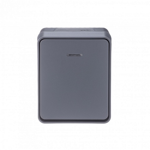 Systeme Electric AtlasDesign Profi54 Наруж Антрацит Выключатель 1-клавишный с подсветкой 10 АХ