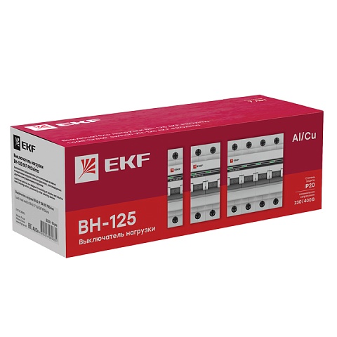 EKF PROxima Выключатель нагрузки 3P 125А ВН-125