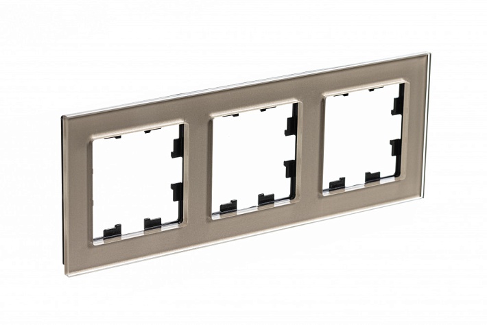 Systeme Electric AtlasDesign Nature Стекло шампань Рамка 3-ая